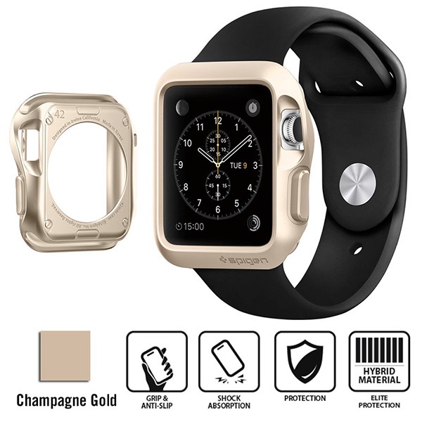 [Hàng Chính Hãng] Ốp Bảo Vệ Apple Watch Series 3/2/1 Spigen Slim Armor 38mm 42mm