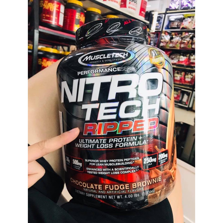 Sữa tăng cơ giảm mỡ MuscleTech NITRO-TECH Ripped, 4 Lbs