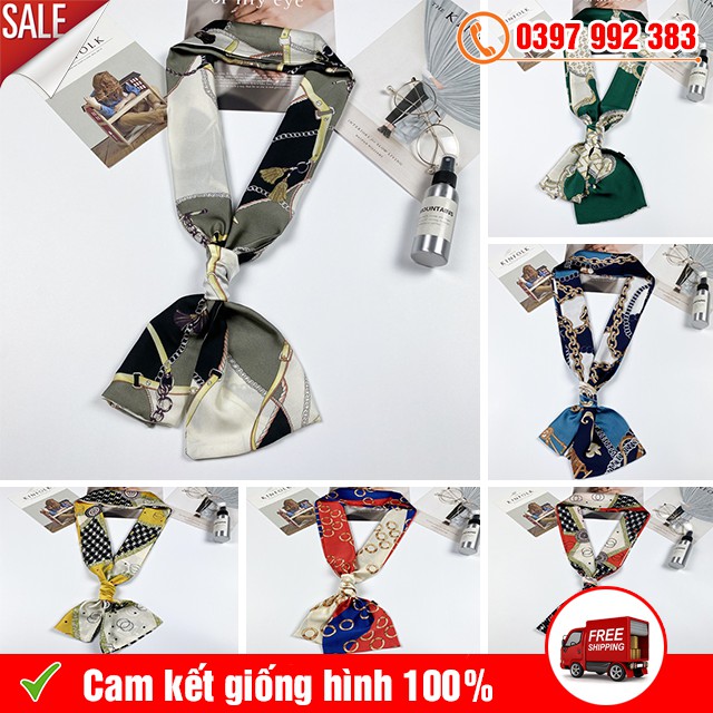 Khăn Lụa Dài Quấn Túi Quàng Cổ Đa Năng Hàn Quốc Hottrend / 145x15 cm