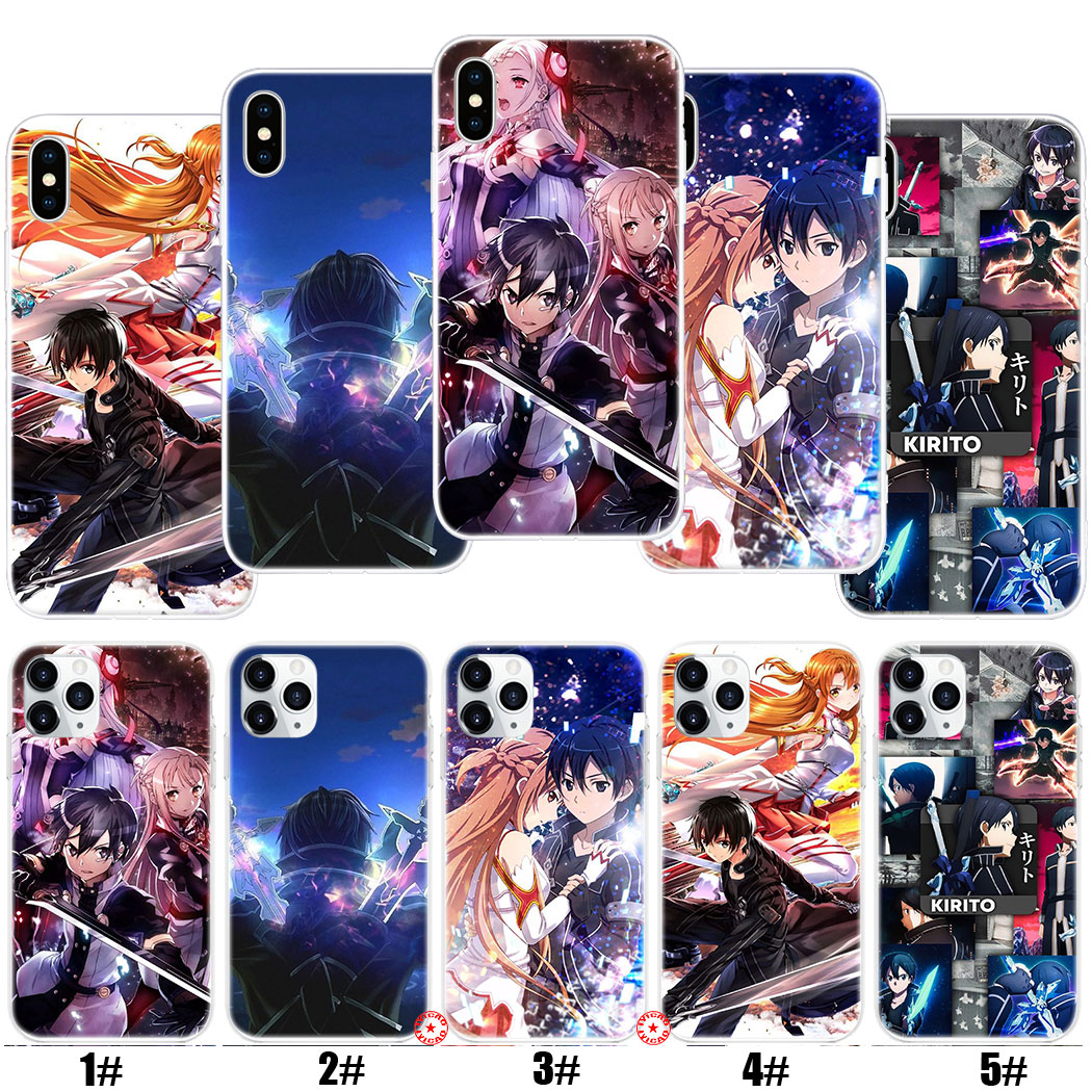 Ốp Điện Thoại Trong Suốt Hình Sword Art Online Cq77 Cho Oppo Reno 2 3 4 Pro 2z 2f A1 A83 A93 R9s