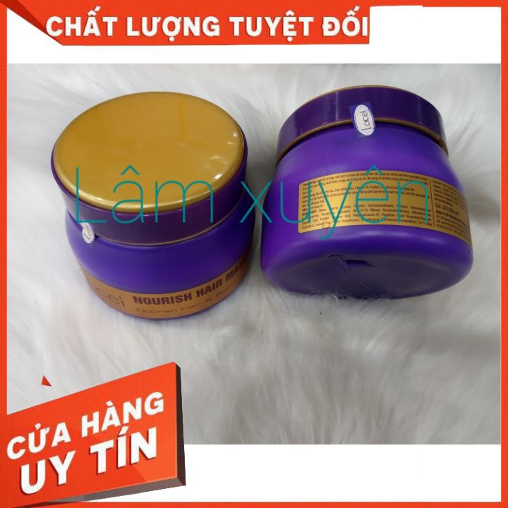 [ Tận Gốc ] Hấp dầu kem ủ tóc Lacei tím 500ml Chính Hãng Siêu Thơm phục hồi giữ màu suôn mềm bóng tóc màu tím nắp vàng .