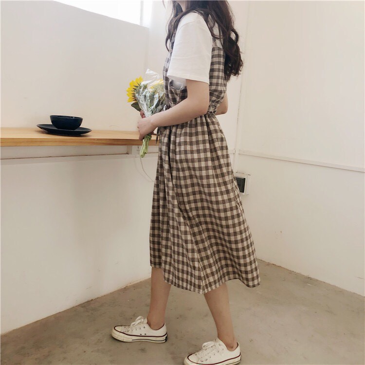 VÁY YẾM KẺ CARO 🌸NHIỀU MÀU🌸 YẾM NỮ XINH KIỂU DÁNG TRẺ TRUNG, NĂNG ĐỘNG | BigBuy360 - bigbuy360.vn