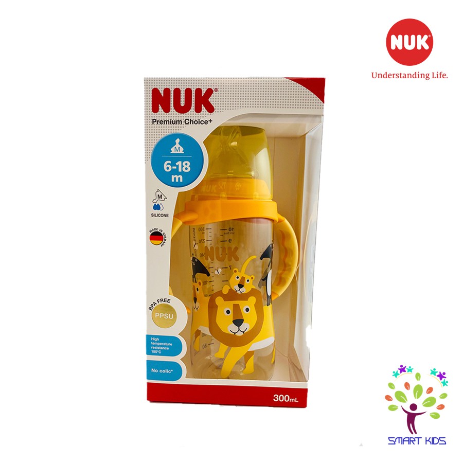 BÌNH SỮA NUK PREMIUM CHOICE+ NHỰA PPSU (ANIMALS) 150ml/300ml