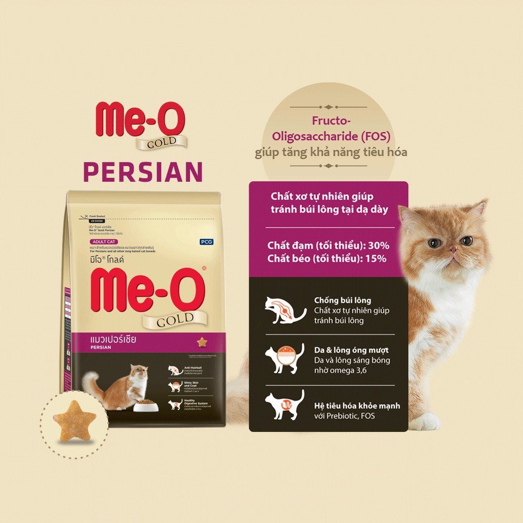 Thức ăn mèo Me-o gold 400gr (3 loại) thức ăn hạt cho mèo GOLD Fit and Firm / Indoor / Persian