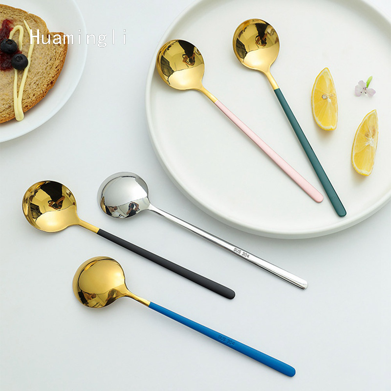 Muỗng Múc Canh Bằng Thép Không Gỉ 304 Nhiều Màu Sắc Tiện Dụng