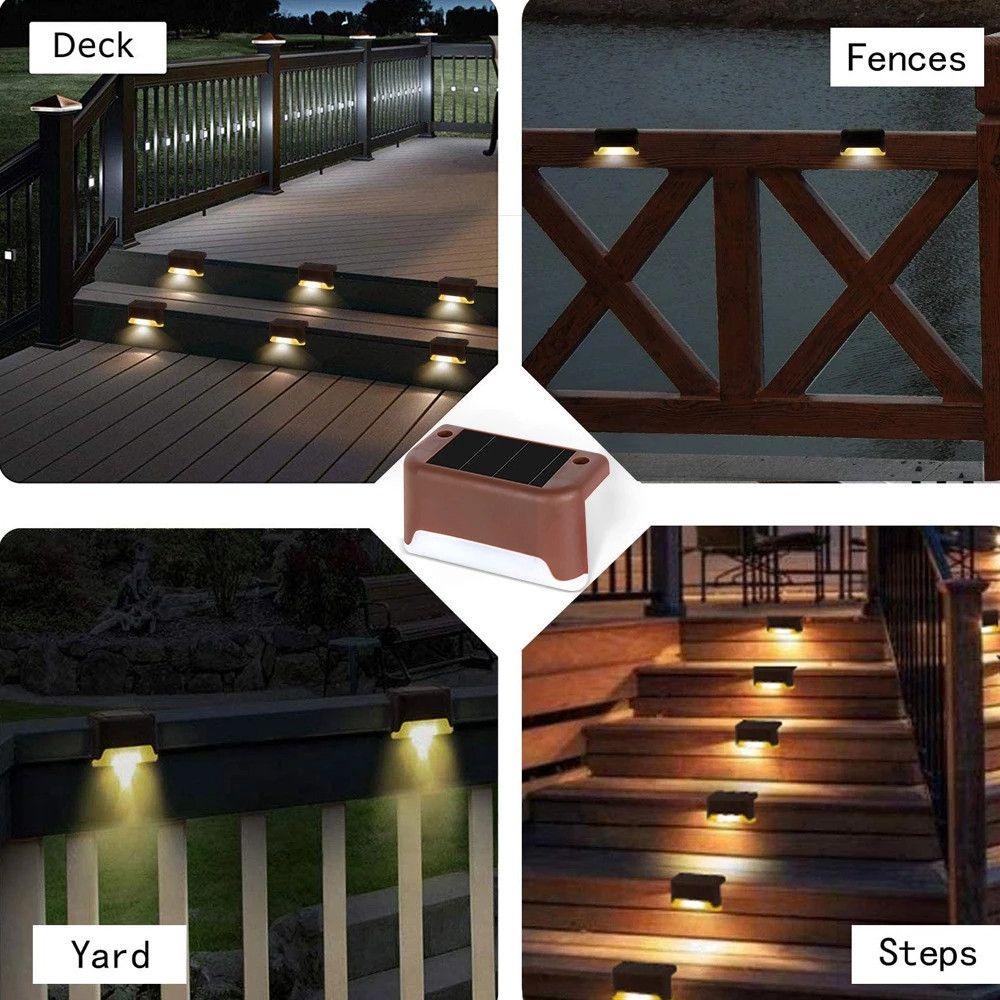 LAKAMIER Đèn LED Năng Lượng Mặt Trời Ánh Sáng Trắng / Ấm Trang Trí Lối Đi Sân Vườn