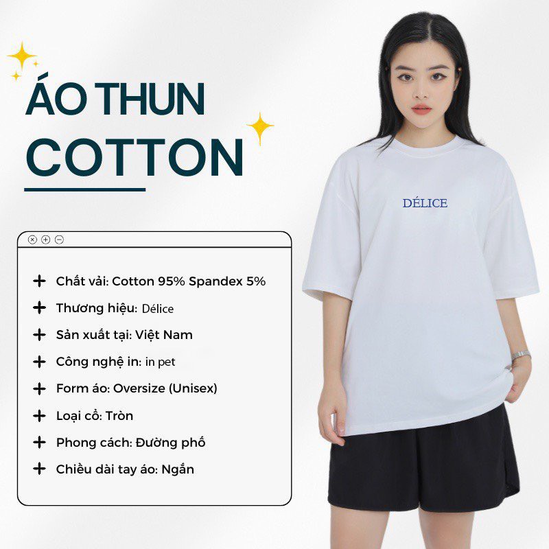 Áo Thun Full size% cotton unisex Hecho Délice studio