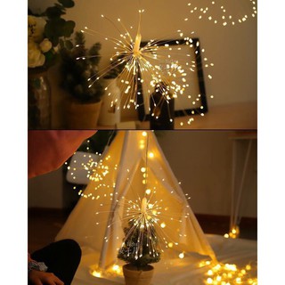 Đèn led pháo hoa,pháo bông fairylight 105 bóng vàng , RGB