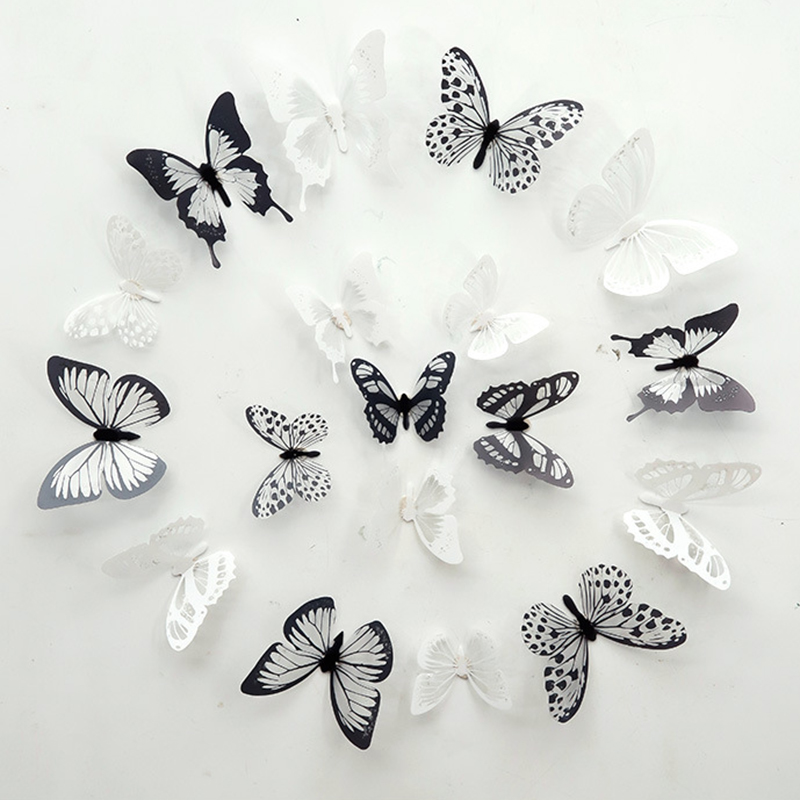 Sticker Dán Tường Hình Bươm Bướm 3d Dễ Thương