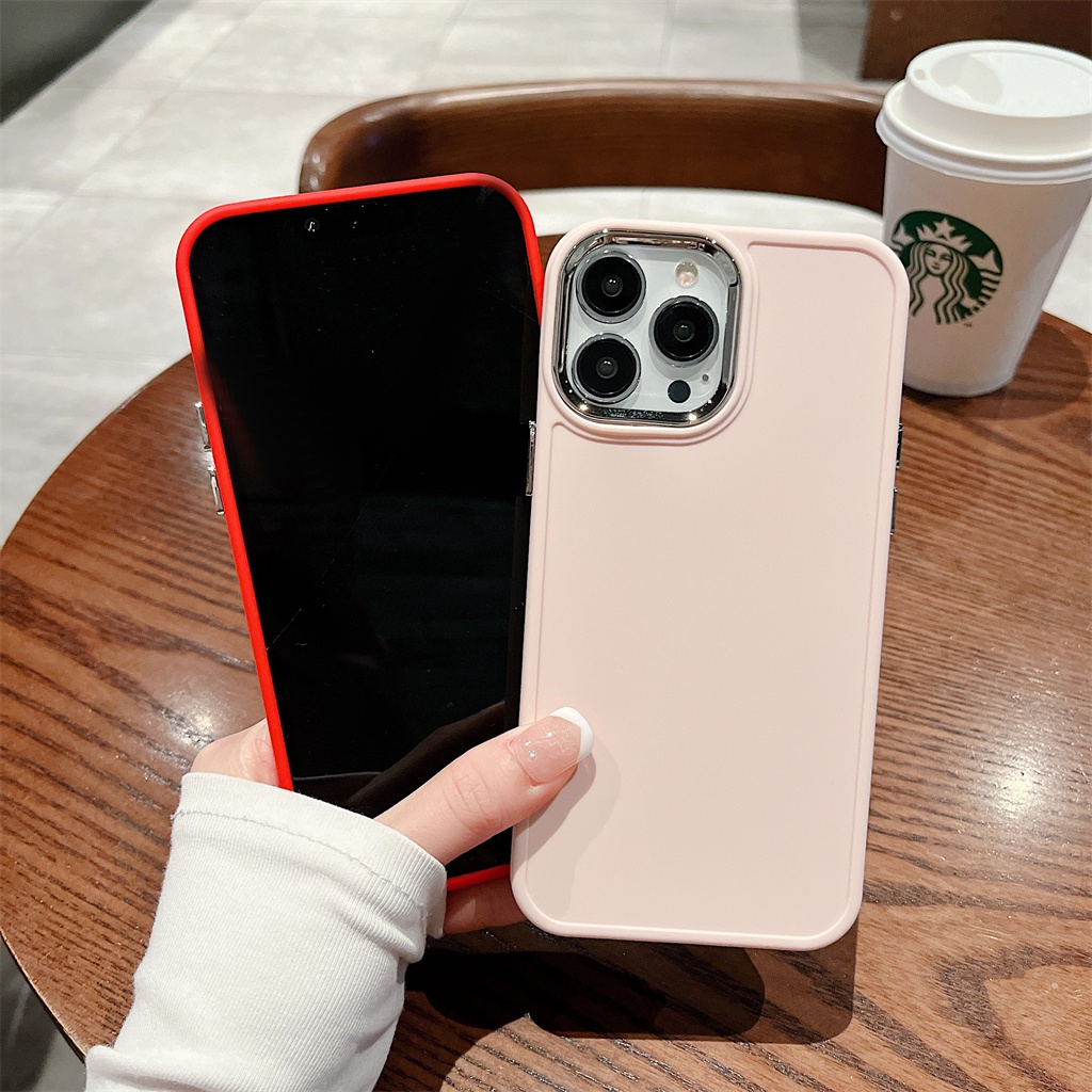 Sang Trọng Ốp Điện Thoại TPU silicon Mềm Chống Sốc Bảo Vệ Ống Kính Máy Ảnh Cho iPhone 11 12 Pro MAX X XS MAX XR 7 8 PLUS SE 2022 2020