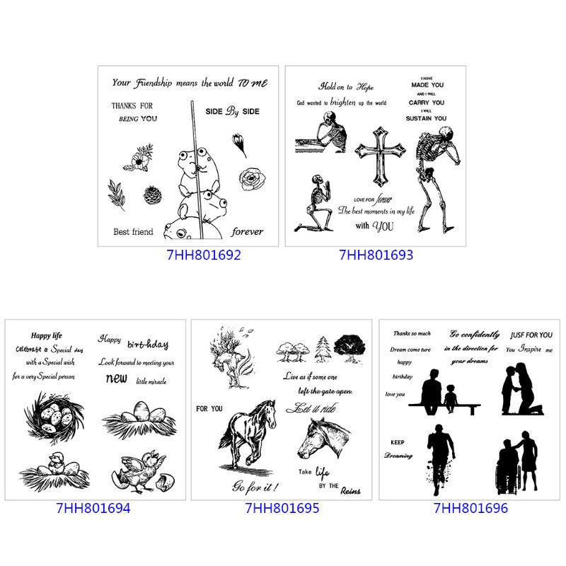 Con Dấu Trong Suốt Hình Chú Ngựa Dùng Trang Trí Sổ Tay / Thẻ / Giáng Sinh