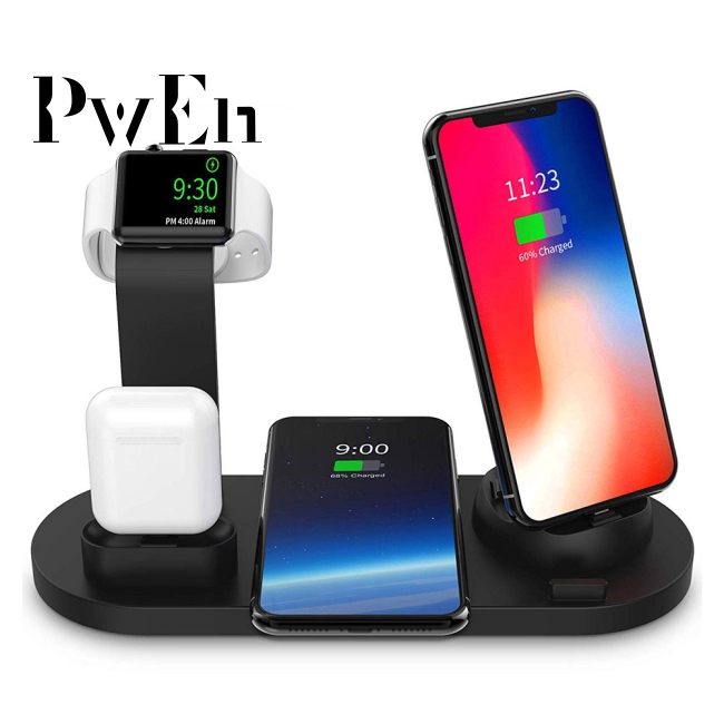 Bộ đế sạc không dây Qi 3 trong 1 10W cho iphone X/XS MAX/XR/8 Plus