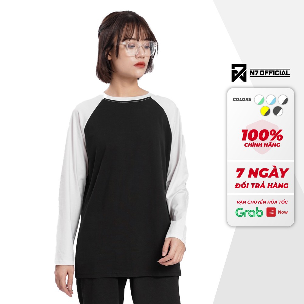 Áo thun dài tay RAGLAN Unisex N7 Basic Tee phông trơn thu đông nam nữ oversize form rộng sweater ulzzang Hàn Quốc ༚