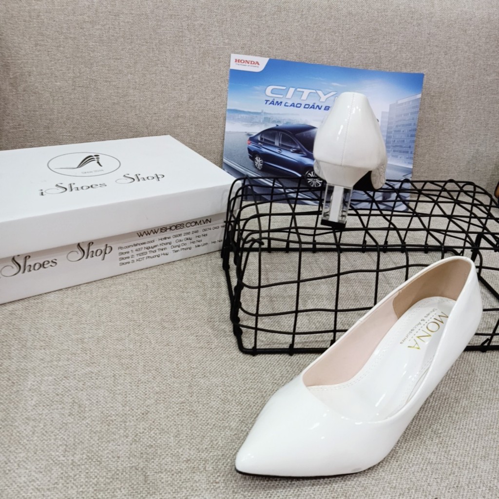 [VIDEO + ẢNH THẬT] GIÀY NỮ CAO GÓT DA BÓNG SANG CHẢNH MONA - D730