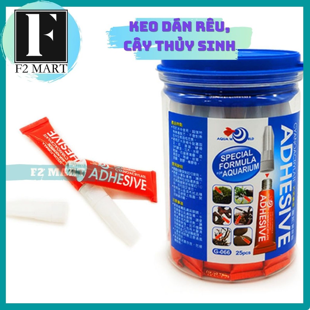 Keo Dán Rêu, Keo Gắn Rêu, Gắn Cây, Ráy Bucep Dùng Cho Bể Bán Cạn, Bể Thủy Sinh ADHESIVE MÀU ĐỎ 5g/ống