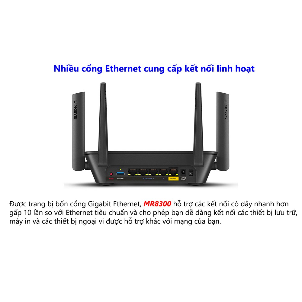 Router Mesh WiFi Max-Stream AC2200, MU-MIMO LINKSYS MR8300