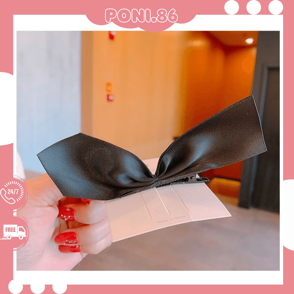 Kẹp Tóc Đính Nơ Phong Cách Hàn Quốc Dễ Thương Xinh Xắn