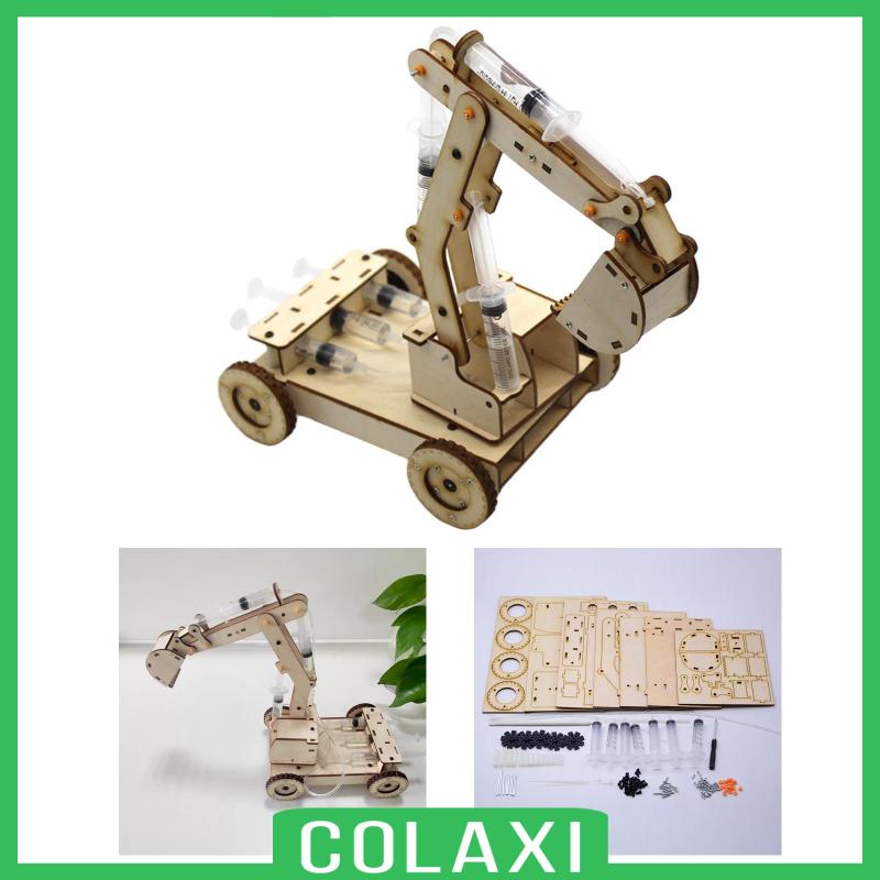Đồ Chơi Lắp Ráp Mô Hình Máy Xúc Thủy Lực DIY Cho Trẻ Em