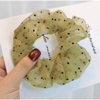 Crunchies 🌼Chấm bi SoCute🌼Dây cột tóc vải crunchies
