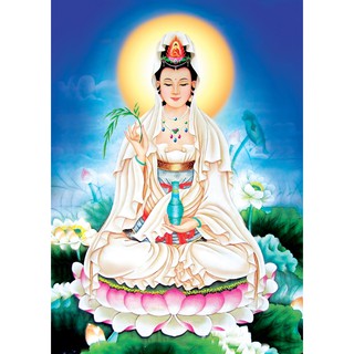 Tranh đính đá 5D , Tranh Quan thế âm đính full đá
