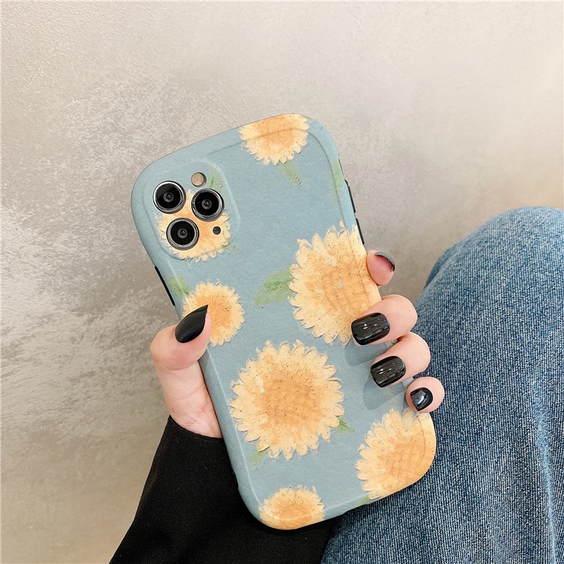 Ốp lưng iphone Blue Sunflower  IMD 7plus/ 8plus / x /xs /xsmax/11/ /11 promax/12/12pro/12promax  DT04 - Dino case