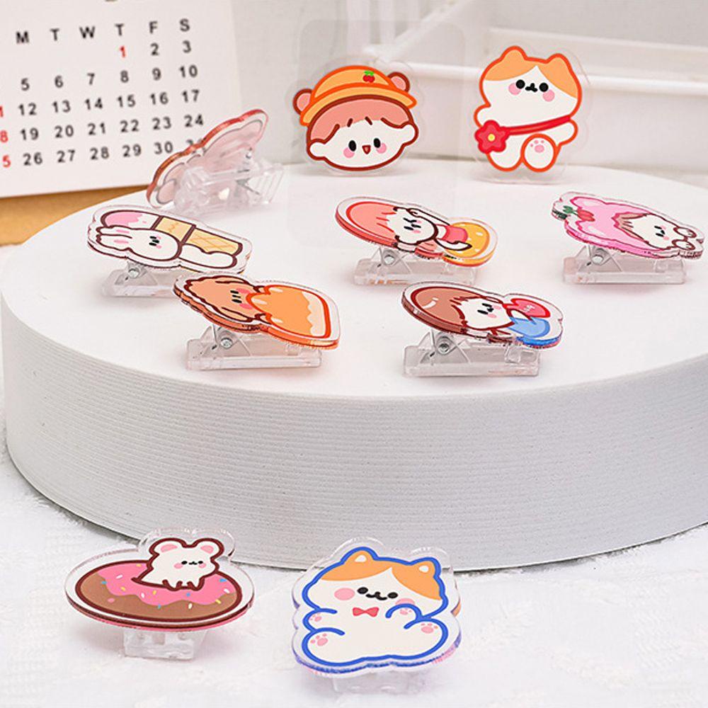 Kẹp Giữ Sách Trong Suốt In Chữ AUGUSTINA Để Bàn Trang Trí Sắp Xếp Gọn Gàng