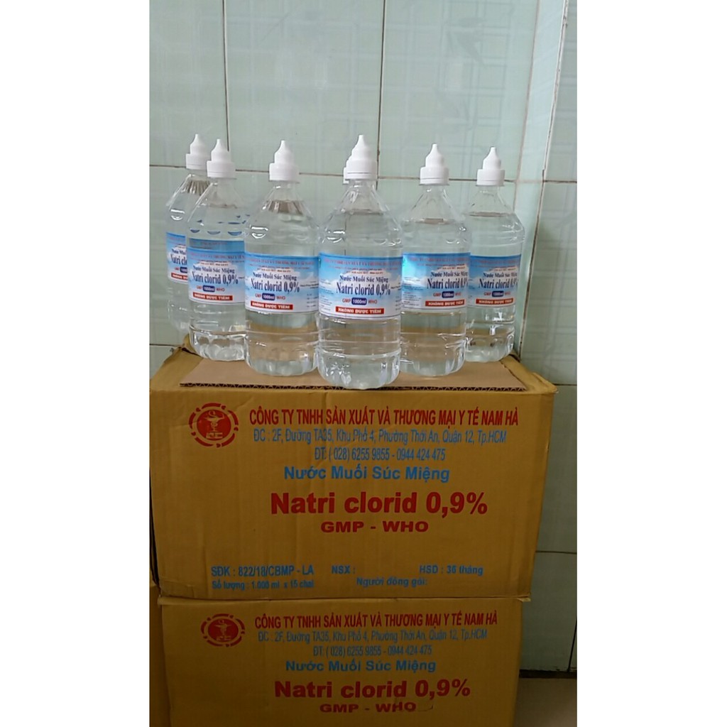 NƯỚC MUỐI SÚC MIỆNG NATRI CLORID 0,9% CHAI 1000ML