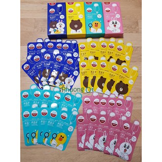 (KHUYẾN MÃI) Set 04 miếng mặt nạ Gấu Thỏ Vịt Mediheal Line Friends