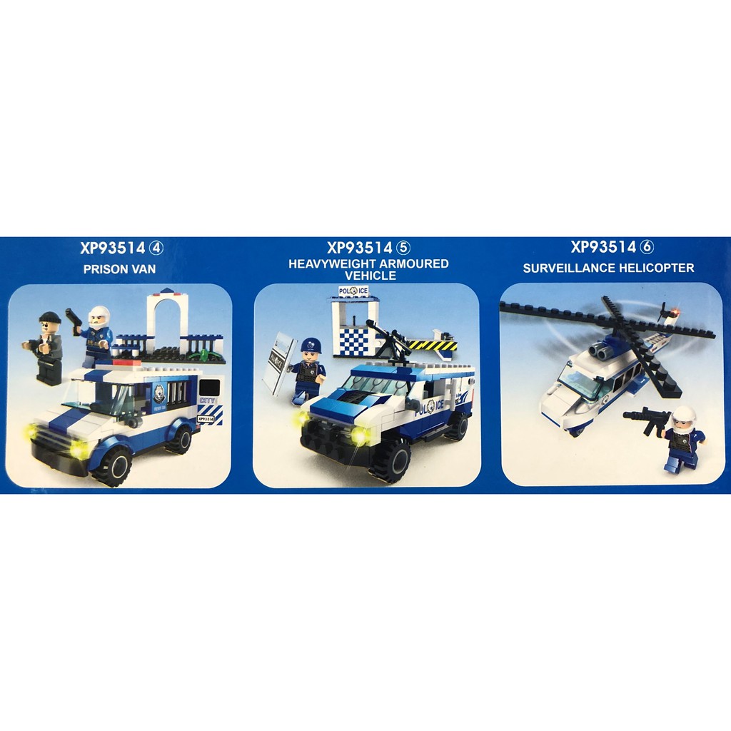 Lego 6 trong 1 - Tổng 1040 khối - Xếp hình Police series - Xe trạm Cảnh sát