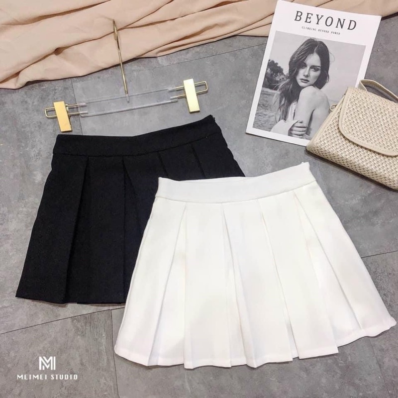 Chân váy ngắn kiểu xếp ly to có quần chất vải Tuyết Mưa dày đẹp có 3 Size S M L dành cho nữ | BigBuy360 - bigbuy360.vn