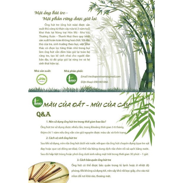 Túi 6 ống hút tre /3 ống hút tre kèm cọ rửa | BigBuy360 - bigbuy360.vn