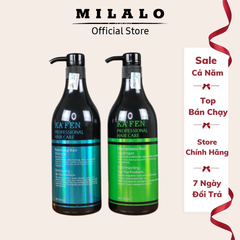 Dầu Cặp Gội Xả Cao Cấp Kafen Hoàn Hình 800ml( 1 Gội + 1 Xả ) - Chính Hãng- MILALO