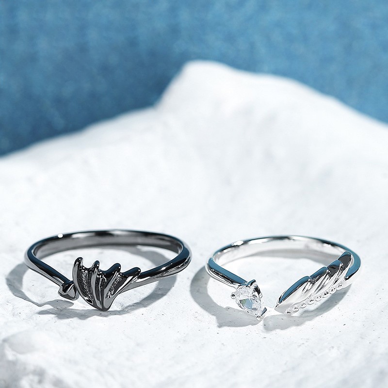 Nhẫn Đôi Cánh Thiên Thần Có Thể Điều Chỉnh Phong Cách Hip Hop