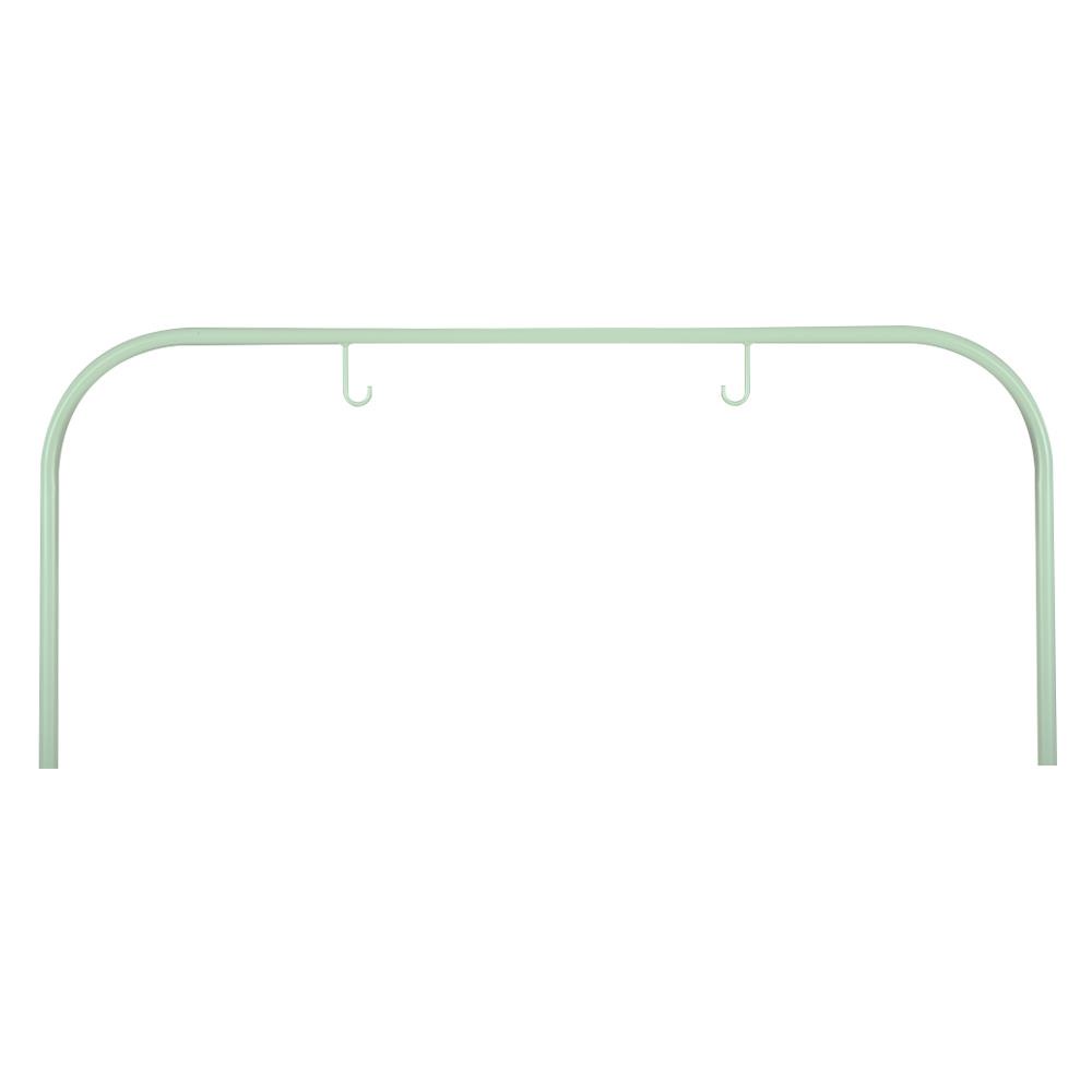 HomeBase FURDINI Bộ kệ bằng thép có kính cường lực W95x130xD45cm màu xanh lá nhạt
