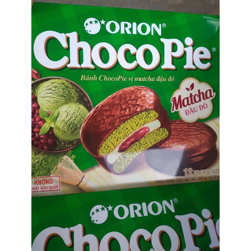 BÁNH CHOCOPIE TRÀ XANH NHÂN ĐẬU ĐỎ