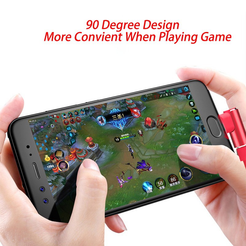 Dây cáp sạc nhanh 2.4A dài 1m 90 độ chuyên dụng khi chơi game cho điện thoại Oppo