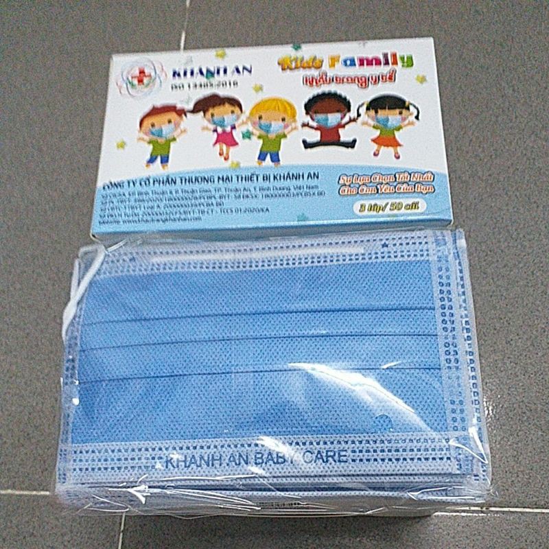 Khẩu trang trẻ em Khánh An Kids Family Hộp 10 cái Hộp 50 cái | BigBuy360 - bigbuy360.vn