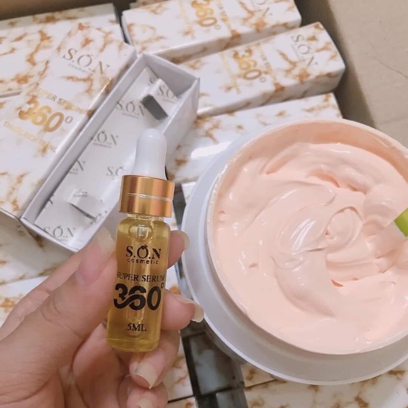 Kem Body 360 tặng kèm serum kích trắng