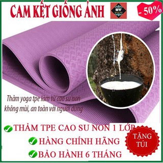 [ Sale ] THẢM TẬP YOGA / GYM SIÊU BỀN BÁM TỐT 1 LỚP TPE CAO SU NON (HOA VIỆT YOGA)