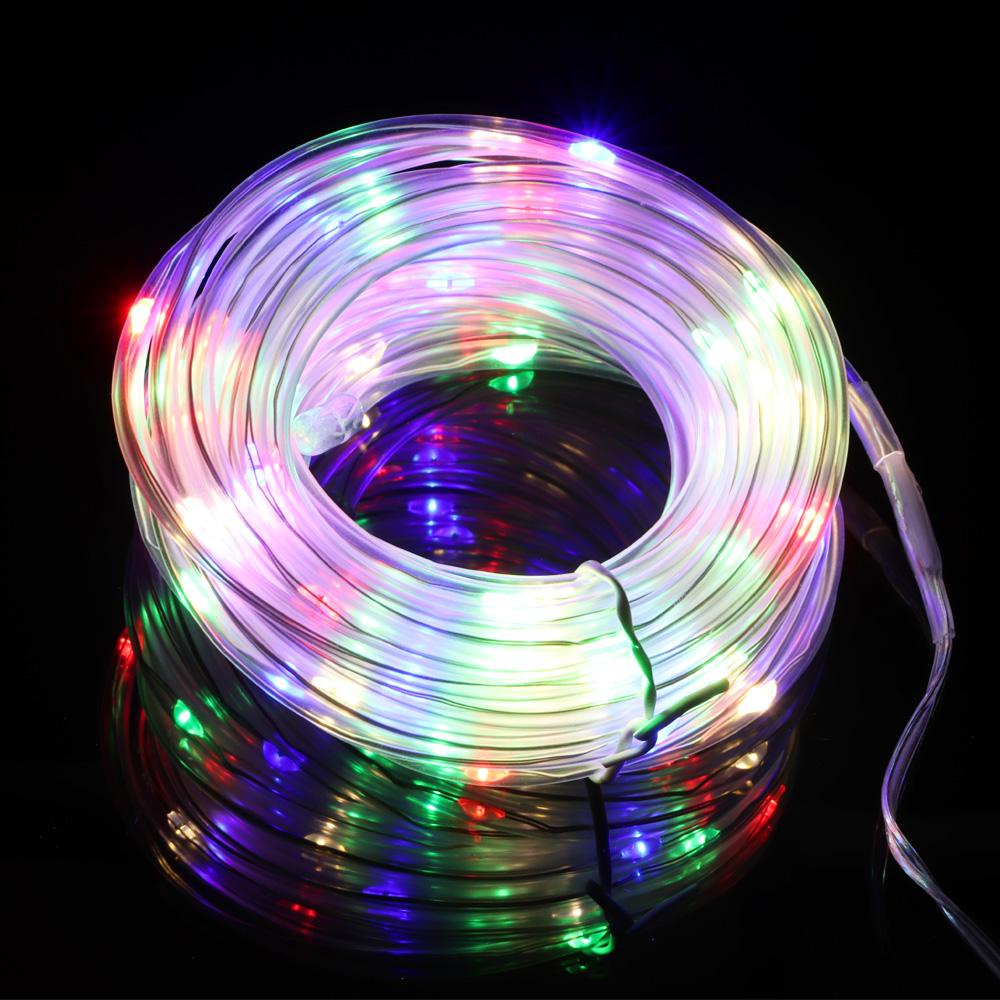 BORAG Dây Đèn LED 10M 100 Bóng Hình Ống PVC Chống Nước Trang Trí Nhà Cửa