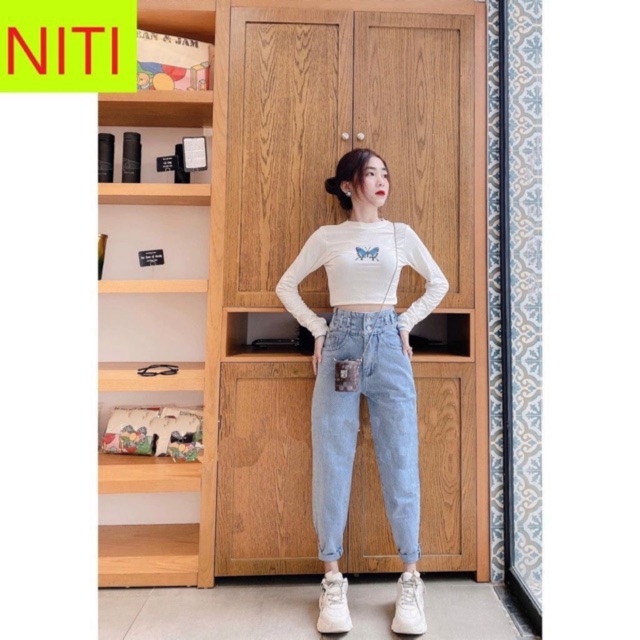 ✅Quần Baggy Jeans Xỏ Dây Lưng Cao