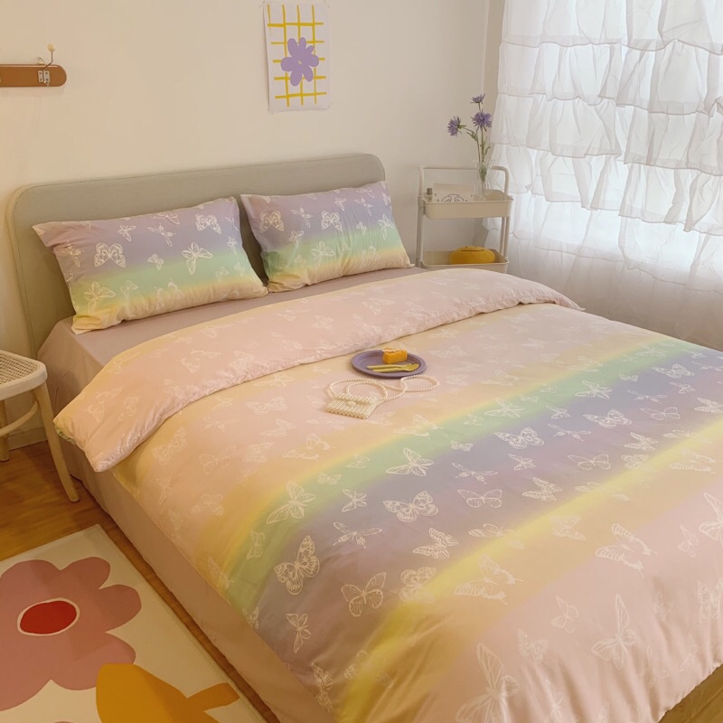 Bộ Chăn Ga Gối ❤️ Cotton living 100% cao cấp đủ size đệm ga giường họa tiết đáng yêu phong cách Hàn Quốc chính hãng