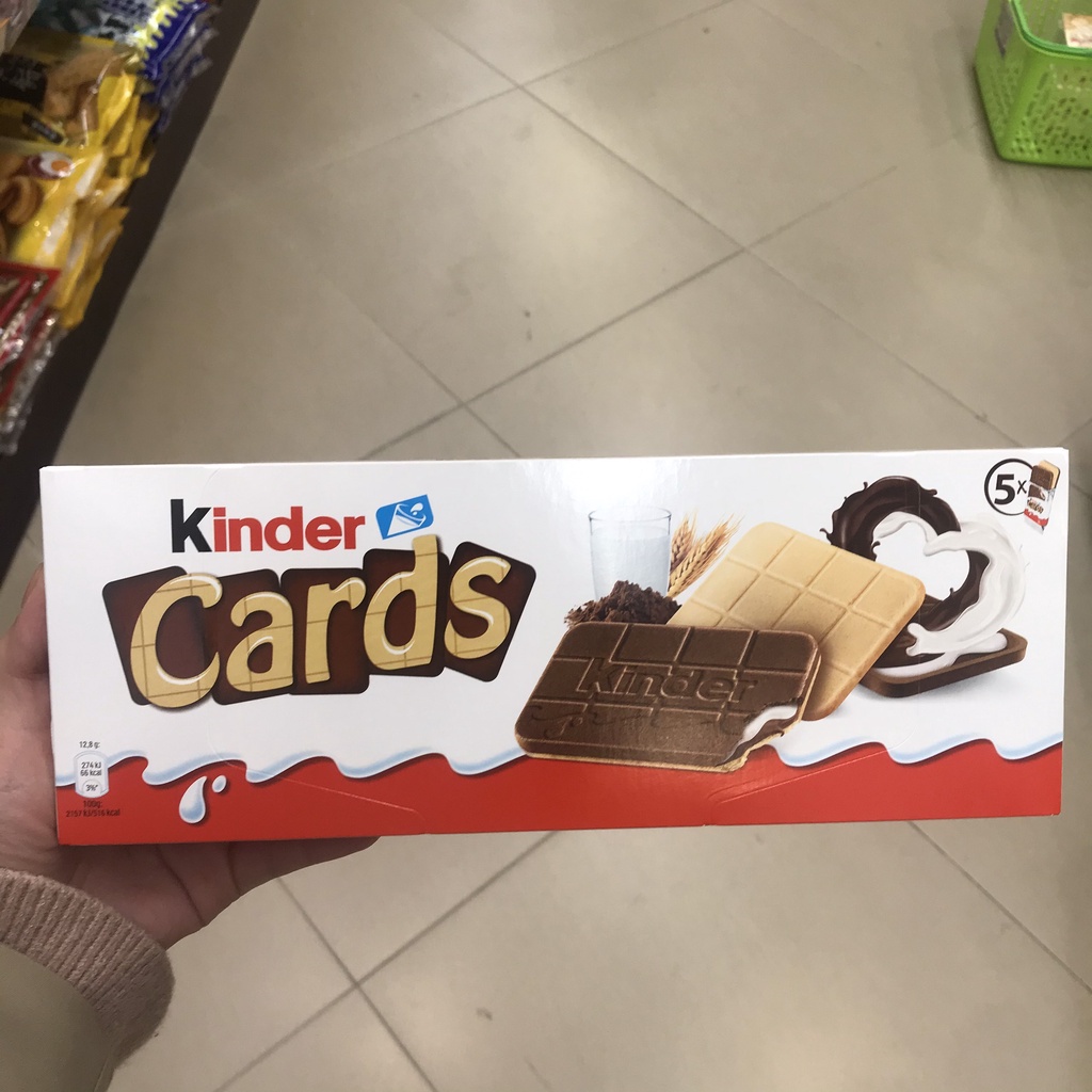 Bánh Chocolate Kinder Cards 5 thanh 128g