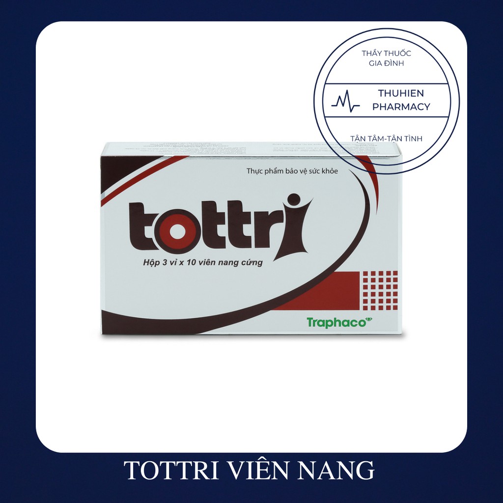 Tottri Traphaco (viên nang cứng) - giảm trĩ cấp và ngăn ngừa trĩ tái phát.