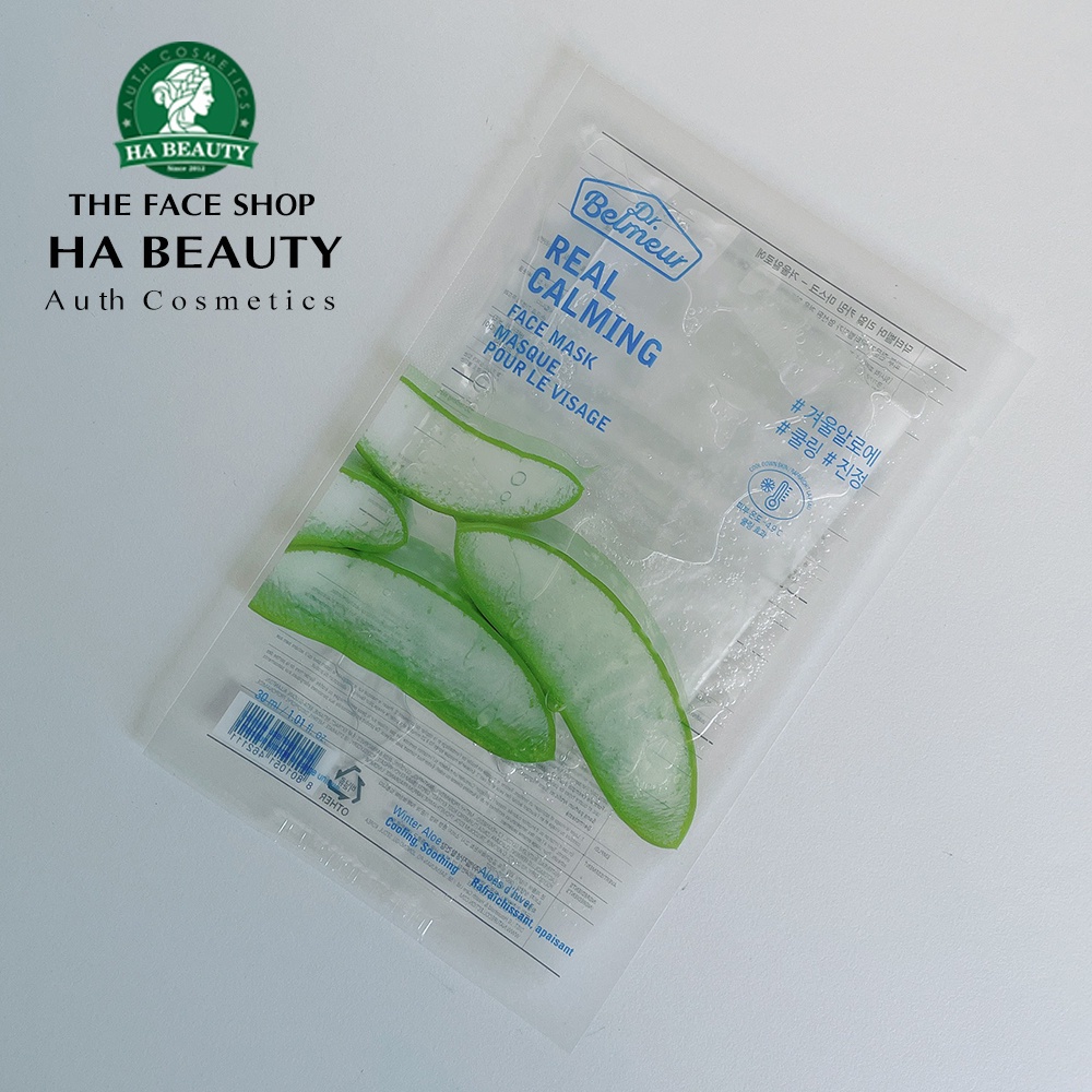 Mặt nạ dưỡng ẩm kiểm soát nhờn dành cho da nhạy cảm da yếu da mụn The Face Shop Dr Belmer Real Calming Mask 30ml