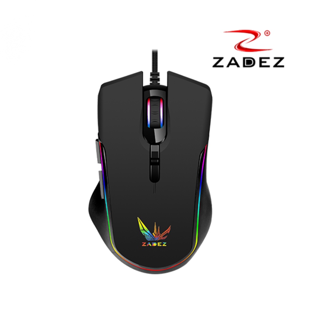 Chuột Gaming ZADEZ G156M 7200DPI, 4 Mức DPI, 7 Phím Chức Năng, Đèn LED RGB - Hàng Chính Hãng