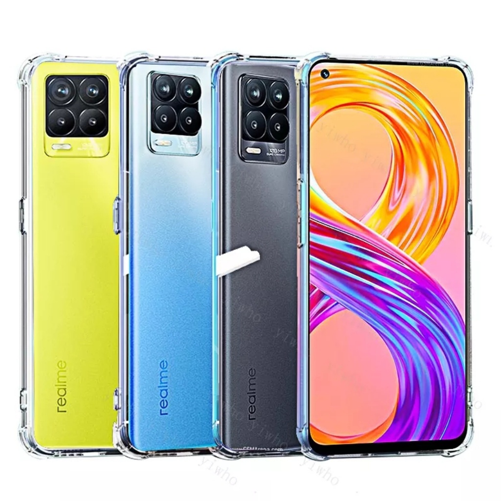 Ốp lưng Realme 8 4G / Realme 8 Pro dẻo trong suốt lồi 4 góc chống sốc lâu ố vàng cao cấp