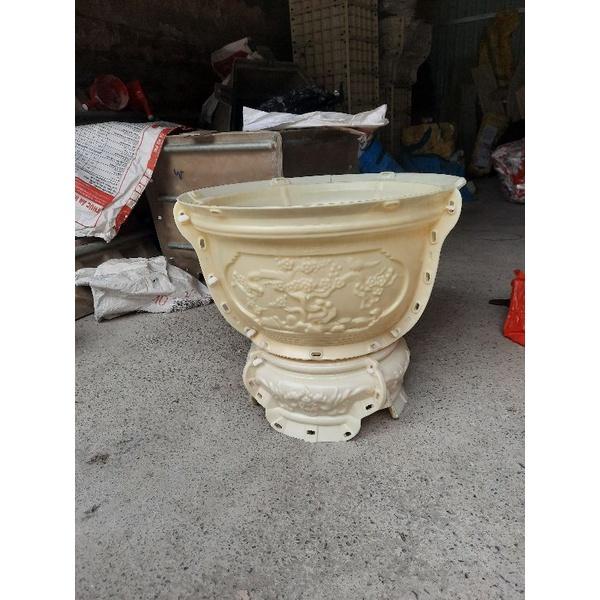 Khuôn Chậu tròn 60 abs hoa văn tùng cúc mai