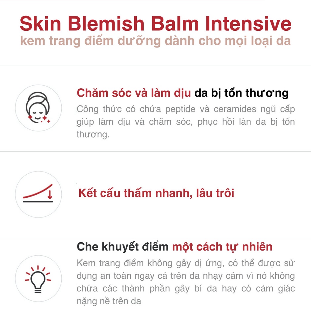 Kem Nền Trang Điểm Dưỡng Cho Da Nhạy Cảm Cell Fusion C Skin Blemish Balm Intensive