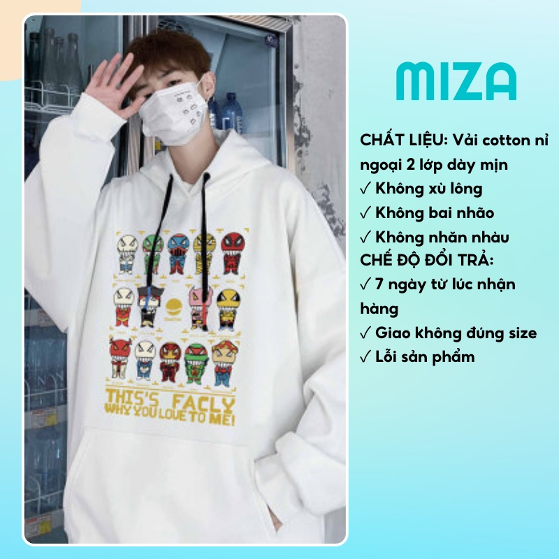 Áo hoodie unisex nam nữ cặp đôi local brand nỉ ngoại cao cấp da cá form rộng có mũ ulzzang hàn quốc cute zip SIÊU NHÂN